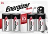 Batterie "Typ D" 1,5 V (LR20) Max (Energizer®) 4 Stück