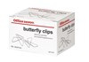 Büroklammern 57 mm (verzinkt) butterfly clips (50 Stück) silber