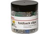Foldback-Klammern 50 x 19 mm - farbig sortiert