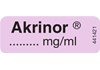 Spritzenetiketten Akrinor (mg/ml) 1.000 Stück (auf Rolle)
