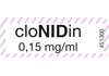 Spritzenetiketten cloNIDIn (0,15 mg/ml) 1.000 Stück (auf Rolle)