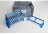 Impfspritzenträger inklusive Transportbox (6 Stück) blau