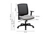 Bürostuhl (Realspace) Wippmechanik Netzstoff (schwarz/grau)